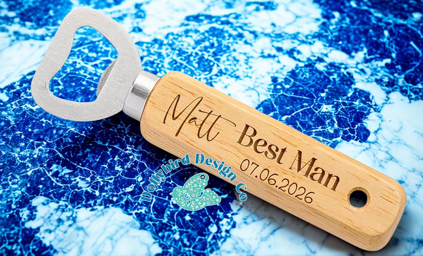 Personalised Wooden Bottle Opener - Best Man