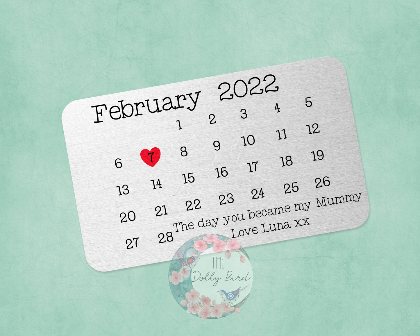 The Day You Became My Mummy Personalised Wallet Card , New Baby Date Gift, Baby Birth date Gift, Personalised Mothers Day Gift, Personalised Calendar Date Gift, Mothers Day Gift, Mum Birthday Gift, New Mummy, Wallet Card, Wife Wallet Card