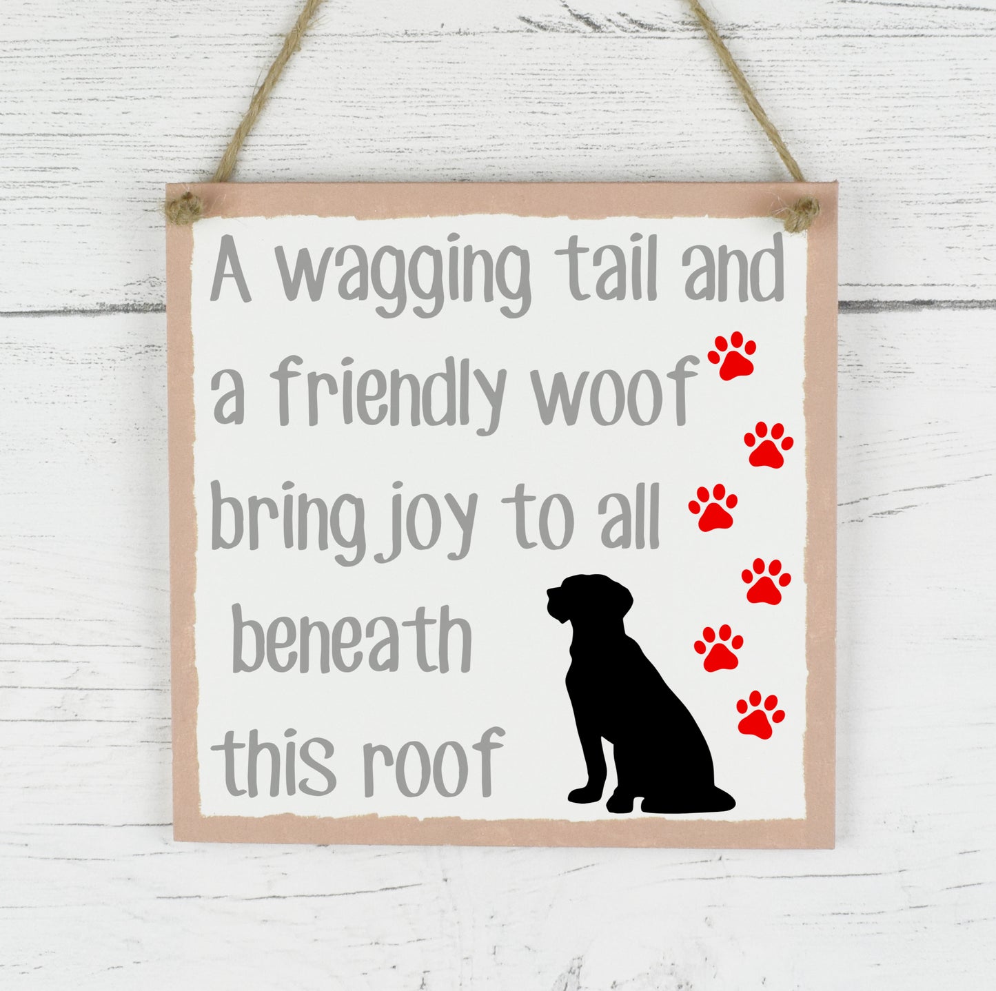 Pet Dog Sign, Family Pet Quote Plaque, Rustic Family Plaque, Home Decor Quote Sign, New Home Gift, Dog Quote Wooden Plaque Sign, Dog Plaque