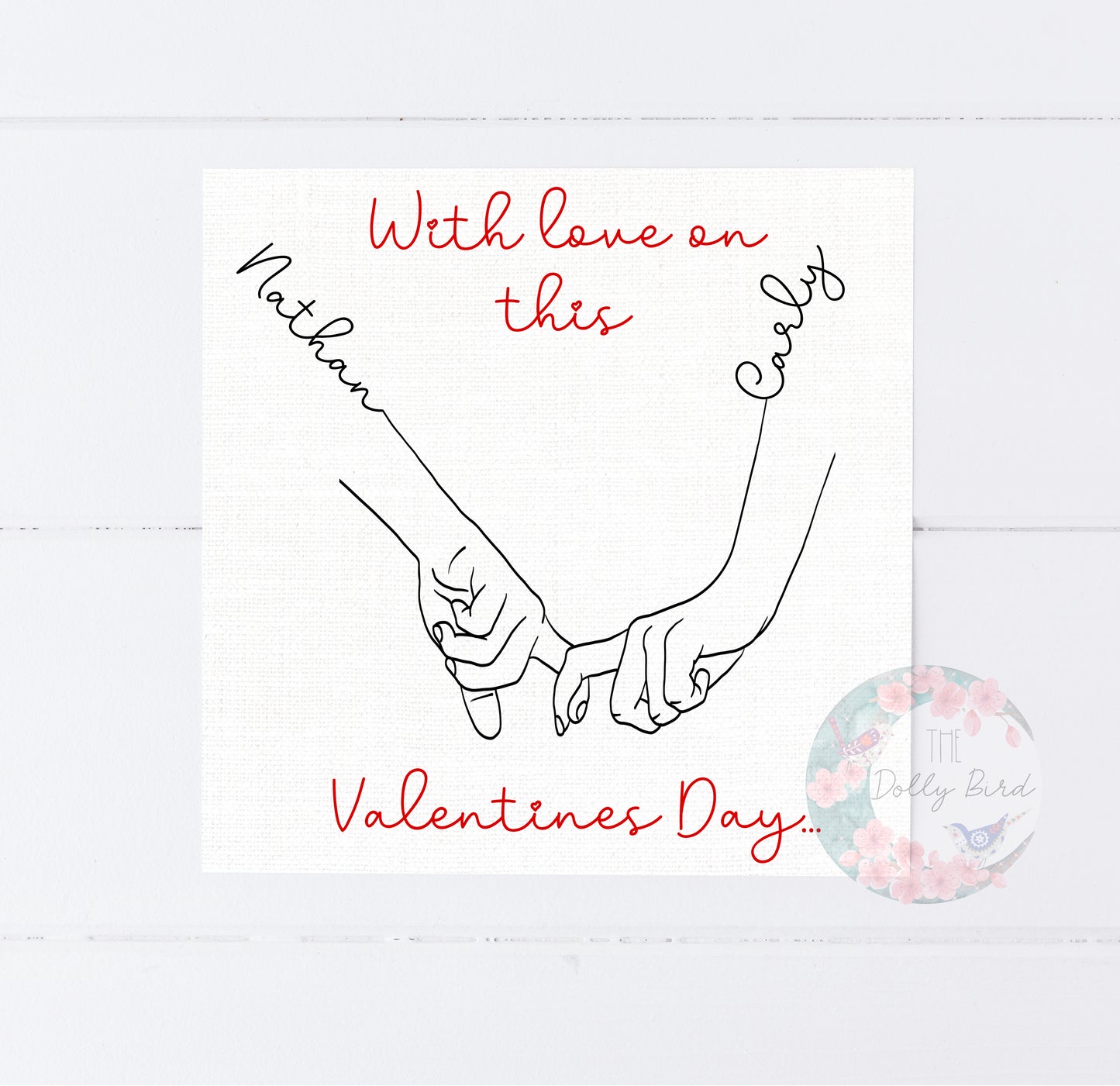 Holding Hands Personalised Card, Cute Valentines Card, Valentines Card, Names Couple Card, Anniversary Card For Him, Anniversary Cards, Love Card, Cards For Him, Anniversary Card For Boyfriend, Card For Girlfriend,