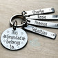 This Grandad Belongs To Personalised keyring, This Grandad Belongs To Keyring, This Grandad belongs To Keychain, Personalised Grandad Keyring