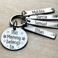 This Mommy Belongs To Personalised keyring, This Mommy Belongs To Keyring, This Mommy belongs To Keychain, Personalised Mommy Keyring