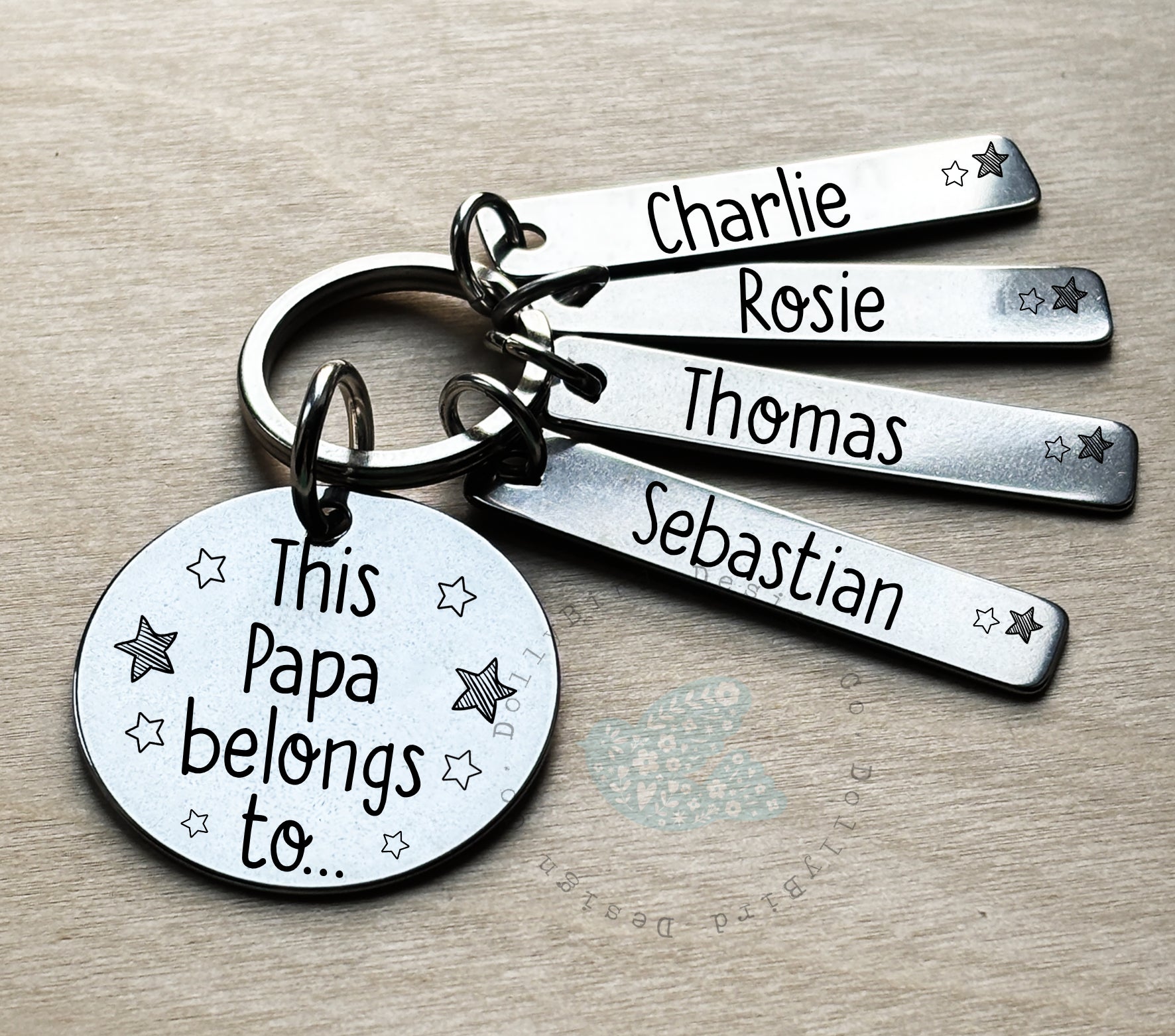 This Papa Belongs To Personalised keyring, This Papa Belongs To Keyring, This Papa belongs To Keychain, Personalised Papa Keyring