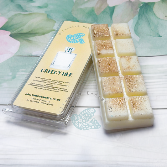 Creede Her Wax Melt Snap Bar, Creede perfume Perfume Scented Wax, Soy Wax Melt, Clean Scented Wax Melts, Fresh Scent Wax Melts, Perfume Wax Melts