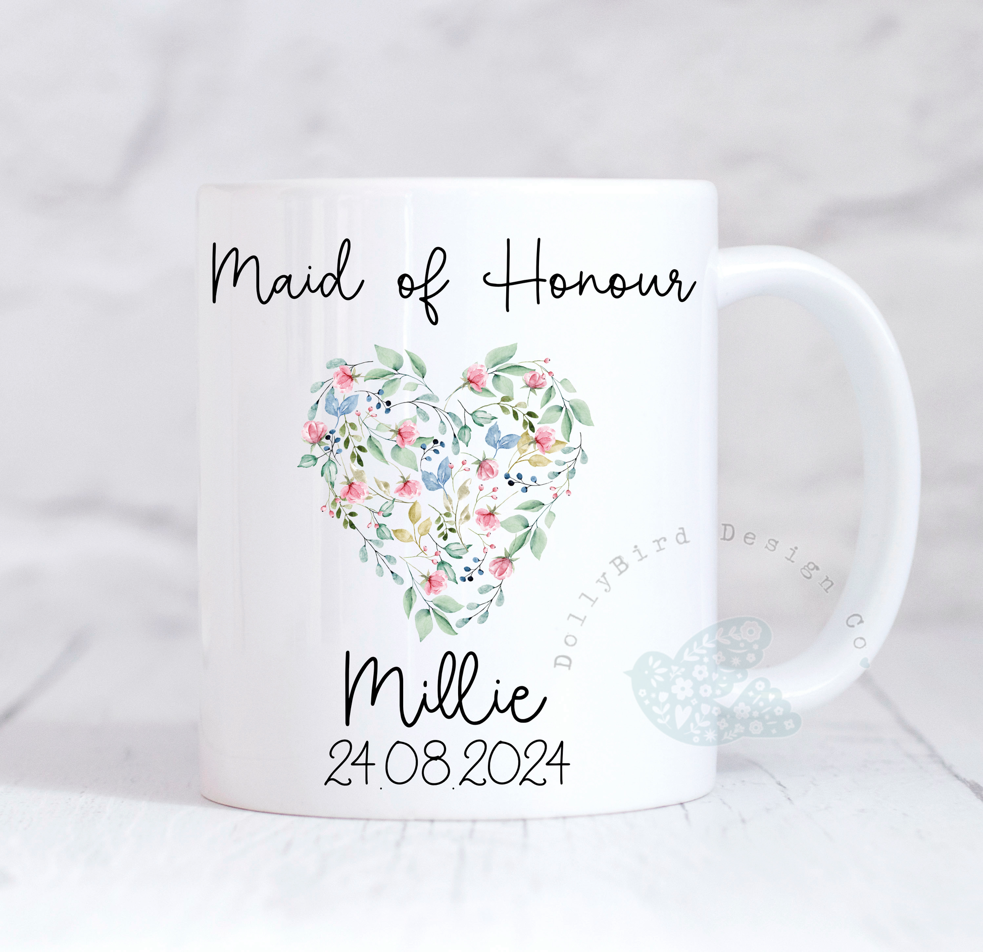 Personalised Maid Of Honour Mug, Maid Of Honour Gift, Wedding Thank You Gift, Personalised Wedding Gift, Personalised Mug, Coffee Mug, Tea Mug, Cup