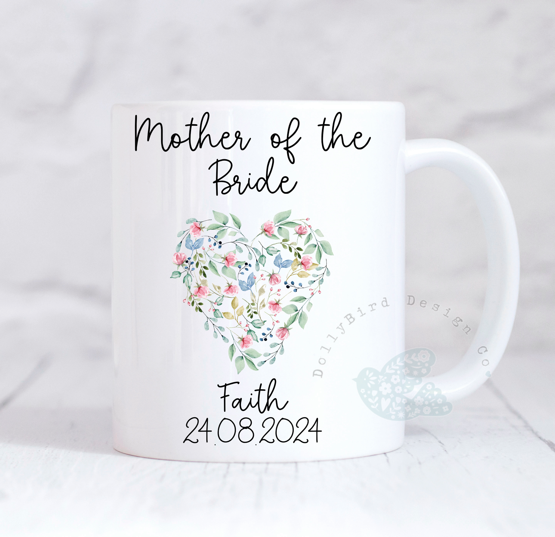 Personalised Mother of the Bride Mug, Mother of the Bride Gift, Wedding Thank You Gift, Personalised Wedding Gift, Personalised Mug, Coffee Mug, Tea Mug, Cup