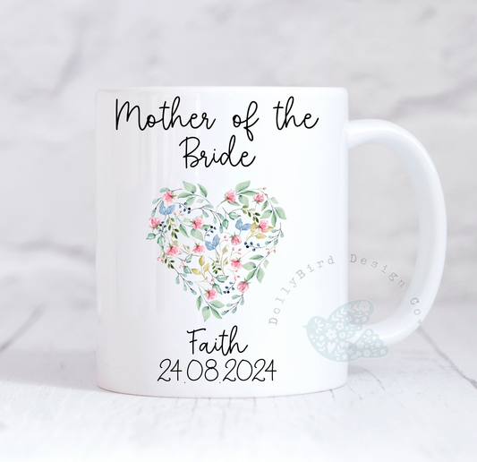 Personalised Mother of the Bride Mug, Mother of the Bride Gift, Wedding Thank You Gift, Personalised Wedding Gift, Personalised Mug, Coffee Mug, Tea Mug, Cup