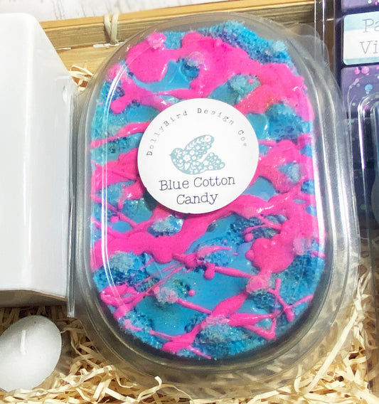 blue cotton candy soap sponge