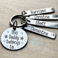 This Daddy Belongs To Personalised keyring, This Daddy Belongs To Keyring, This Dad belongs To Keychain, Personalised Dad Keyring
