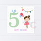 Fifth Birthday 5th Birthday Fairy Card, Fifth Birthday Fairy, Fairy Birthday Card, Handmade Birthday Card, Fairy Themed Card, Fifth Birthday Girl
