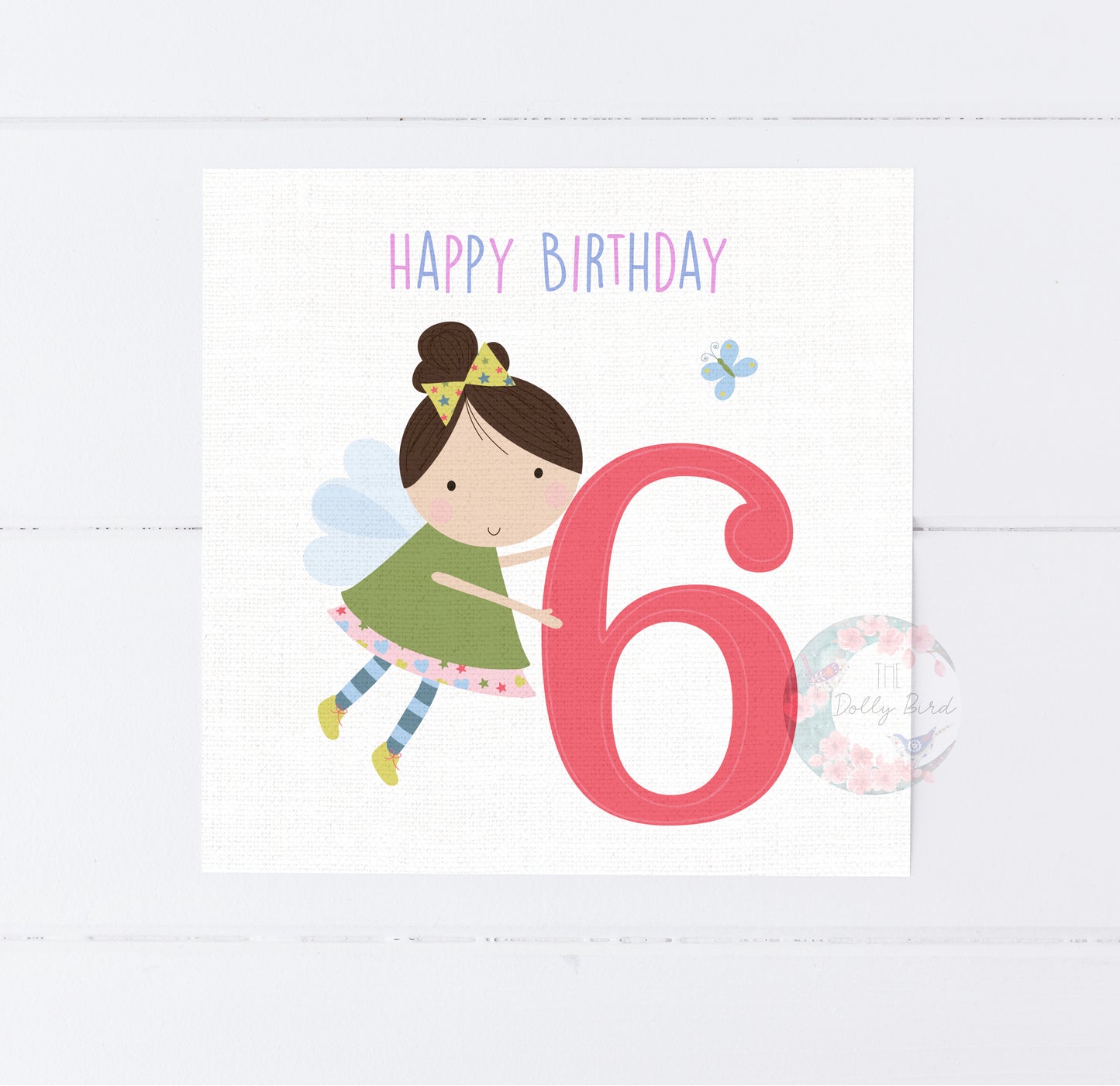 Sixth Birthday 6th Birthday Fairy Card, Sixth Birthday Fairy, Fairy Birthday Card, Handmade Birthday Card, Fairy Themed Card, Sixth Birthday Girl