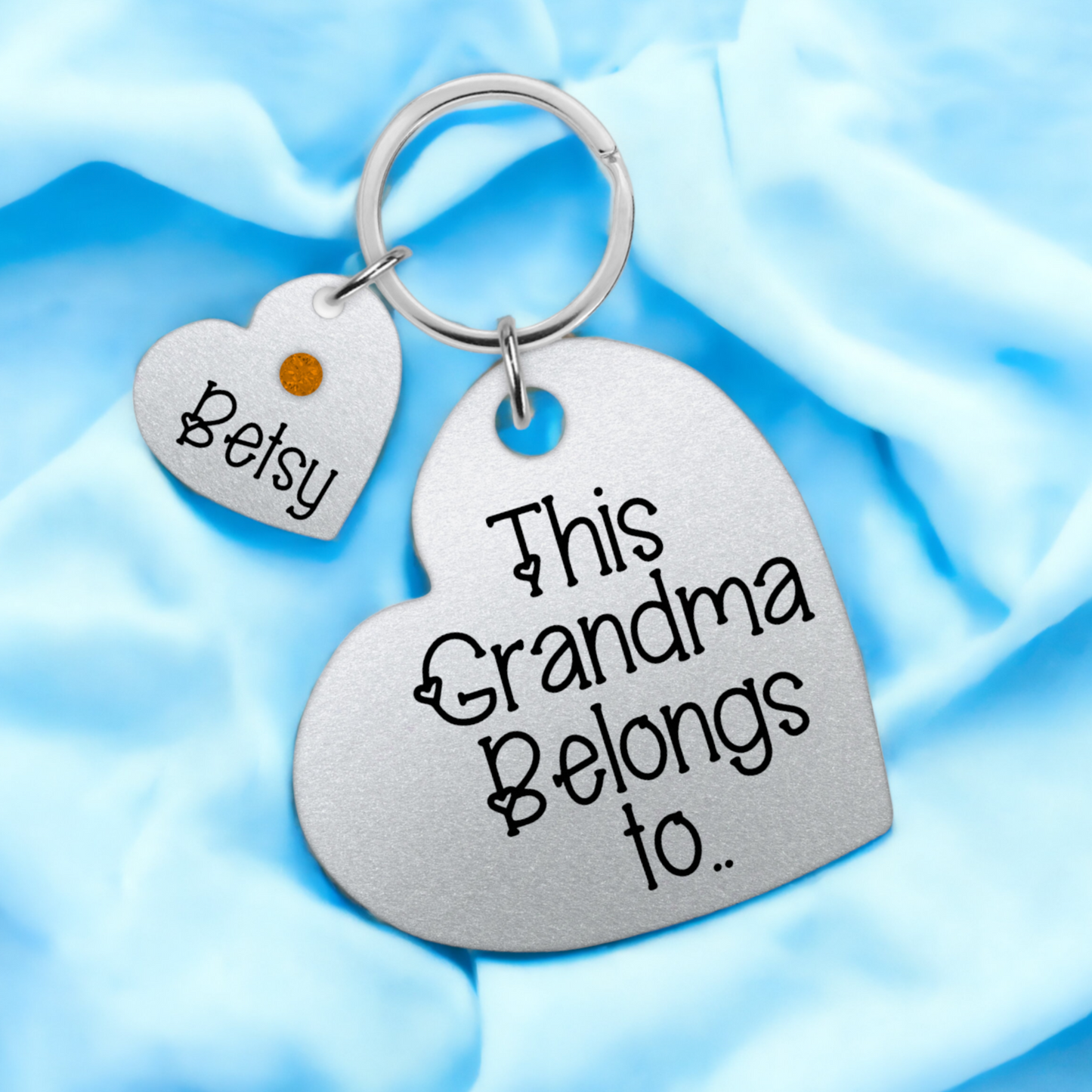 This Grandma Belongs To Keyring, Personalised Grandma Keyring, Mothers Day Gift, Gran Birthday Gift, Keychain, Grandma Names Keyring, Custom