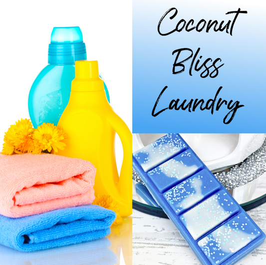 Coconut Bliss Laundry Scented Wax Melt Snap Bar, Coconut Bliss Laundry Scented Wax, Soy Wax Melts, Wax Snap Bar, Washing Scented Wax Melts, Fresh Scent Wax Melts