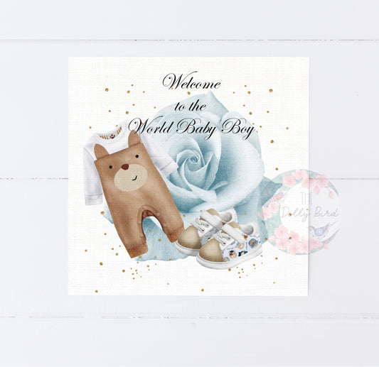 Congratulations New Baby Card - Baby Boy