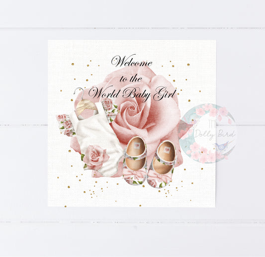 Congratulations New Baby Card - Baby Girl