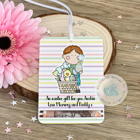 Easter Money Holder, Easter Money Card, Personalised Easter Gift, Boys Easter Gift, Money Gift Card, Easter Cash Alternative, Easter Cash