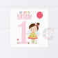 First Birthday 1st Birthday Fairy Card, 1st Birthday Fairy, Fairy Birthday Card, Handmade Birthday Card, Fairy Themed Card, First Birthday Girl