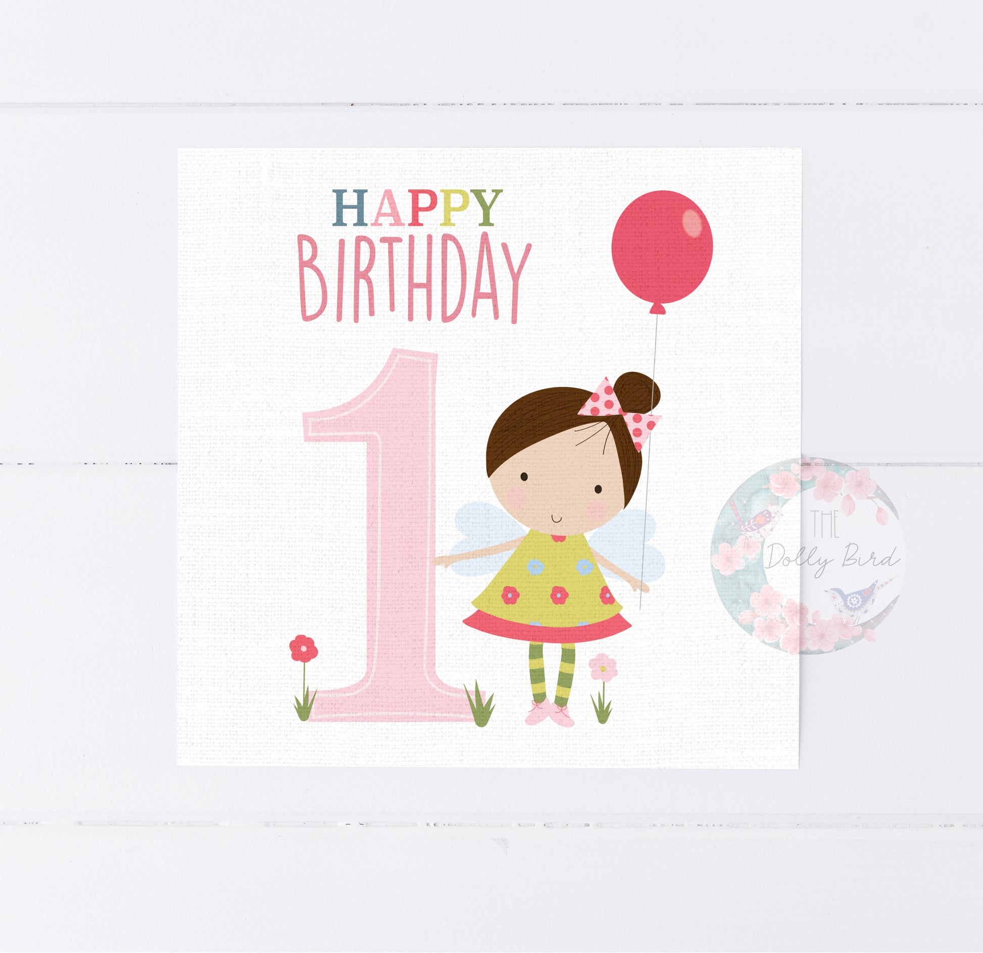 First Birthday 1st Birthday Fairy Card, 1st Birthday Fairy, Fairy Birthday Card, Handmade Birthday Card, Fairy Themed Card, First Birthday Girl