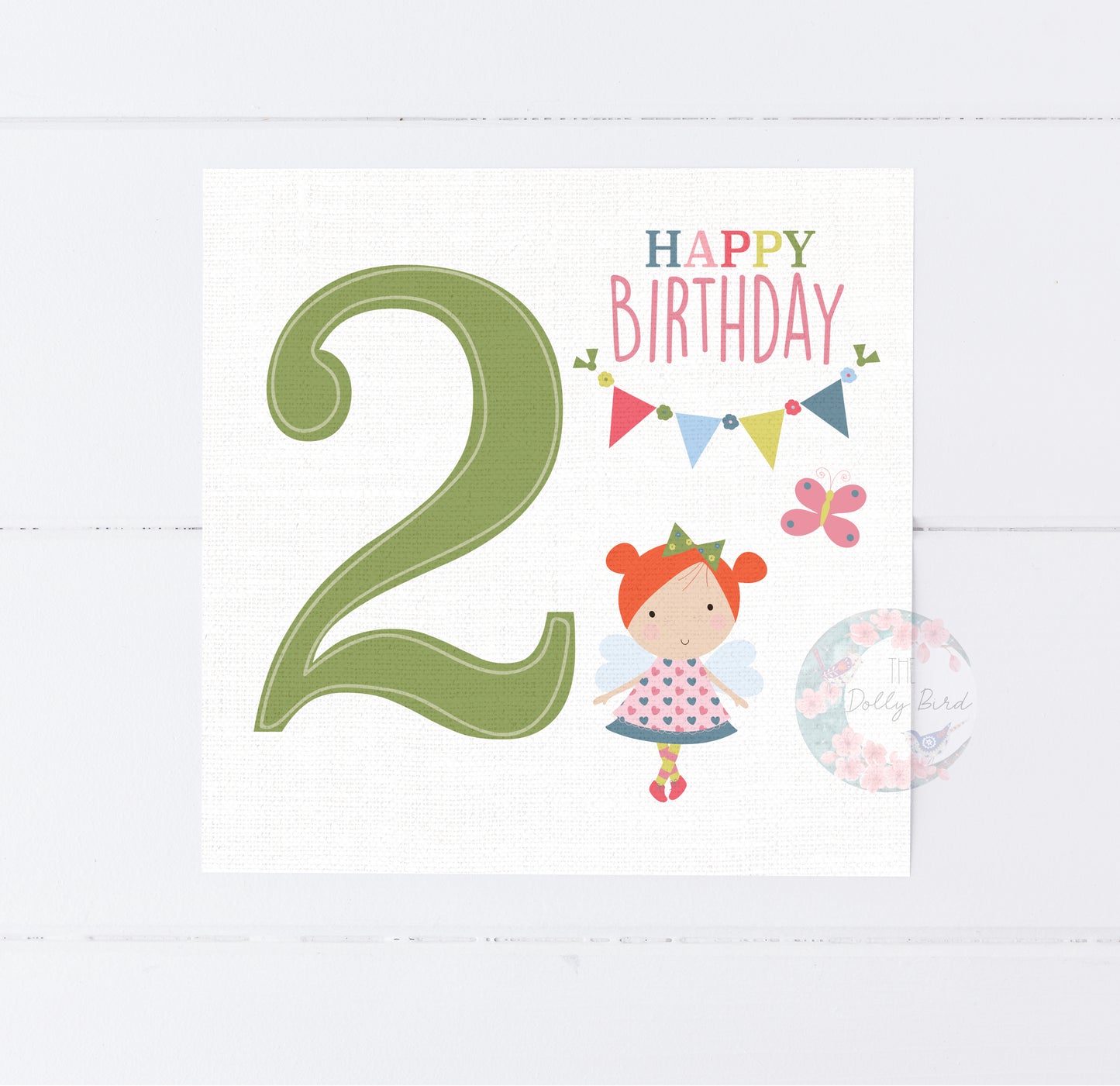 Second Birthday 2nd Birthday Fairy Card, second Birthday Fairy, Fairy Birthday Card, Handmade Birthday Card, Fairy Themed Card, Second Birthday Girl