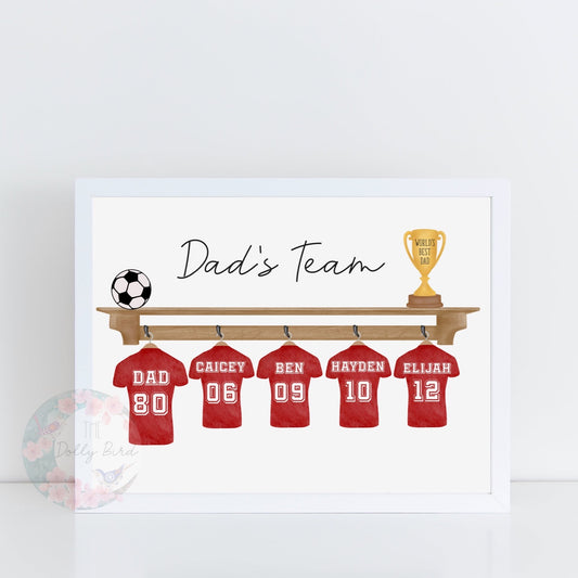 Personalised Football Family Team Print