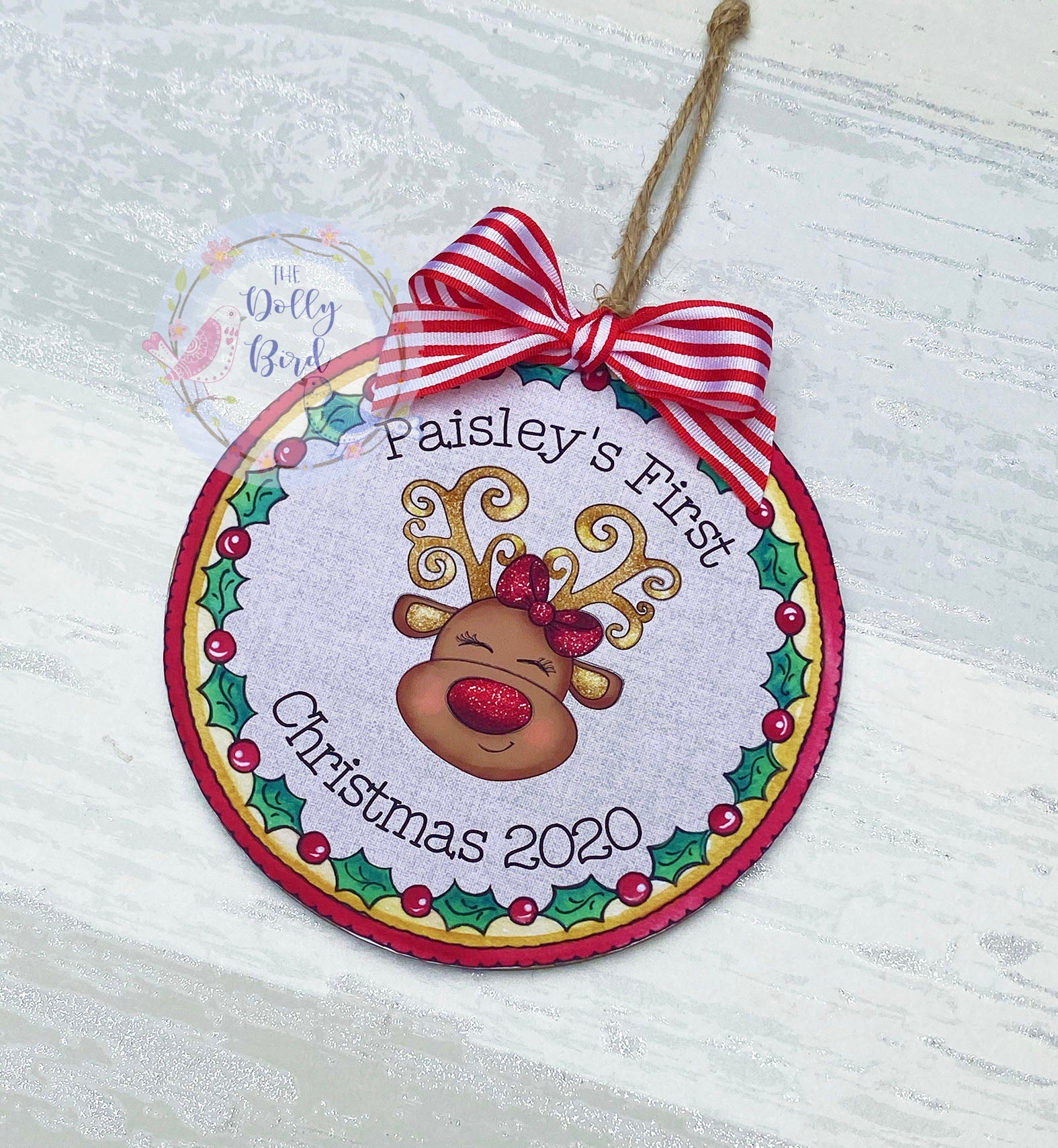 Baby Girls First Christmas Tree Decoration, Babys 1st Christmas 2020, Baby Girl Tree Decoration, Baby Girl Tree Ornament, Baby Christmas