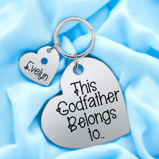 This Godfather Belongs To Keyring, Personalised Godfather Keyring, Godfather Birthday, Godfather Keychain, Godfather Christmas, Christening