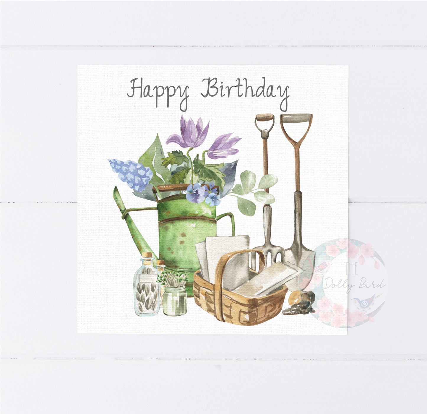 Happy Birthday Card - Gardening Themed