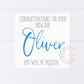 Congratulations On Your New Job Personalised Card - Blue