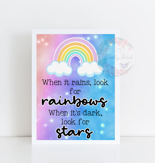 Look For Rainbows A4 Print