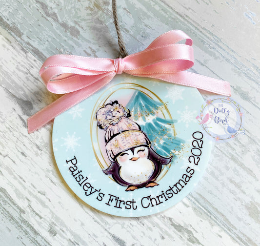 Baby Girls First Christmas Tree Decoration, Babys 1st Christmas 2020, Baby Girl Tree Decoration, Baby Girl Tree Ornament, Baby Christmas