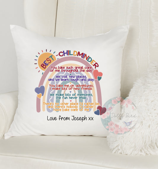 Worlds Best Childminder pillow Cushion, Childminder Cushion, Childminder Gift, Thank You Childminder, Childminder Christmas, New Nanny Gift, Home Decor, personalised Pillow