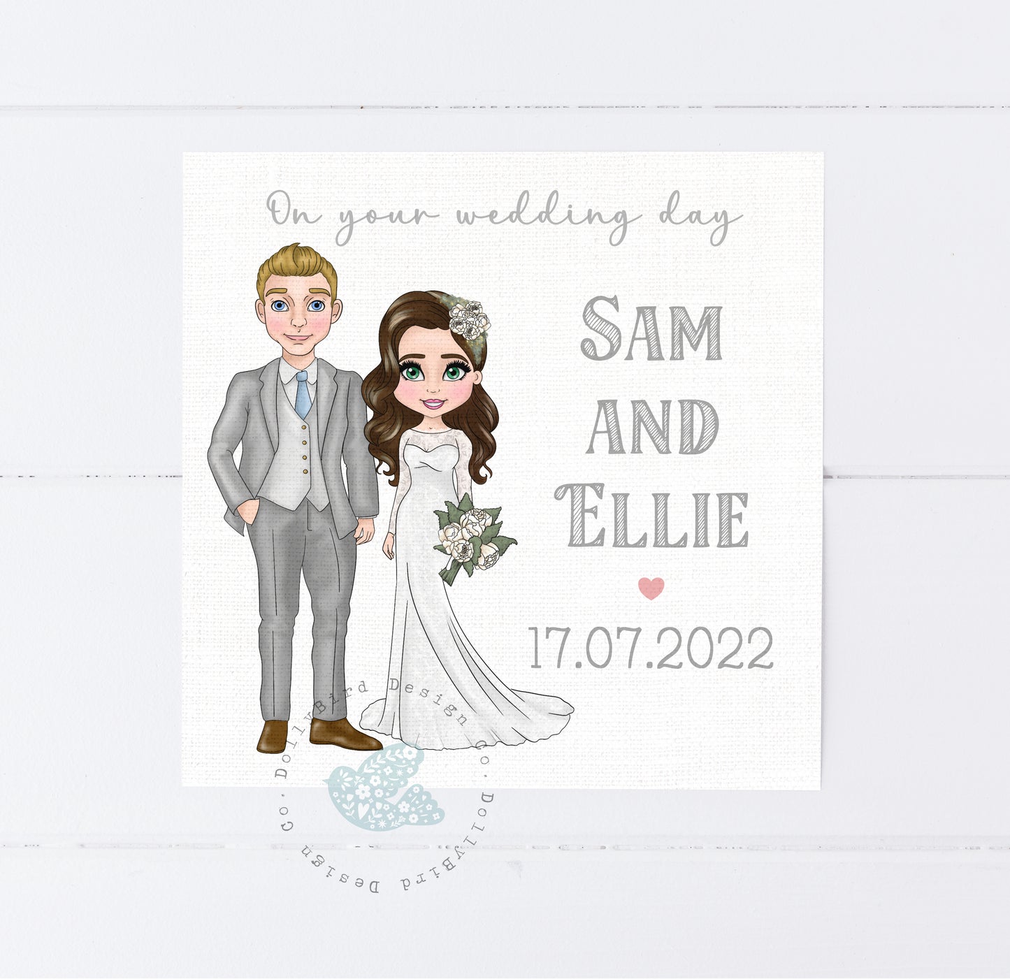 Congratulations Personalised Image Wedding Card - Mr and Mrs