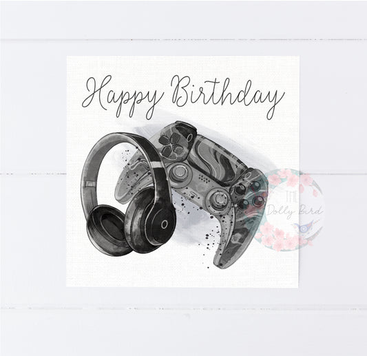 Gamer Themed Birthday Card - PS Design, PS5 Card Birthday, Gamer Boy Birthday, Gamer Girl Birthday