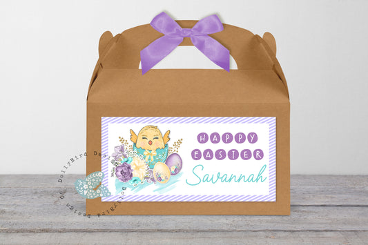 Personalised Easter Gift Box, Easter Treat Gift Bag, Personalised Easter Activity Box, Rabbit Easter Gift Box, Fillable Easter Bunny Giftbag