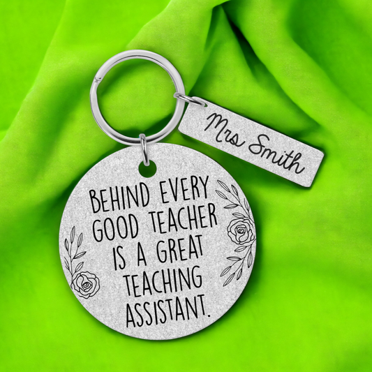 personalised Teaching Assistant Keyring, Personalised TA Gift, TA Thank You Gift, Teaching Assistant Christmas, End Of Term Gift, TA Keyring