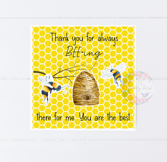 Thank You Friend Bee Themed Card