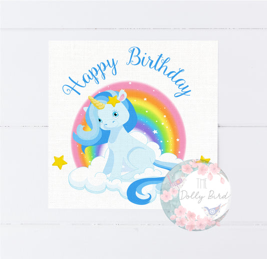 Cute Unicorn Happy Birthday Card