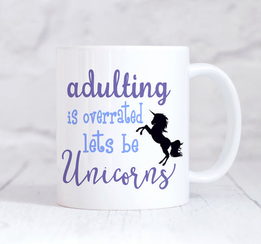 Unicorn Mug, Unicorn Gift, Adulting Is Hard, Novelty Unicorn, Coffee Mug, Tea Mug, For Her, Coffee Lover, Funny Mug, Christmas Gift, Adult