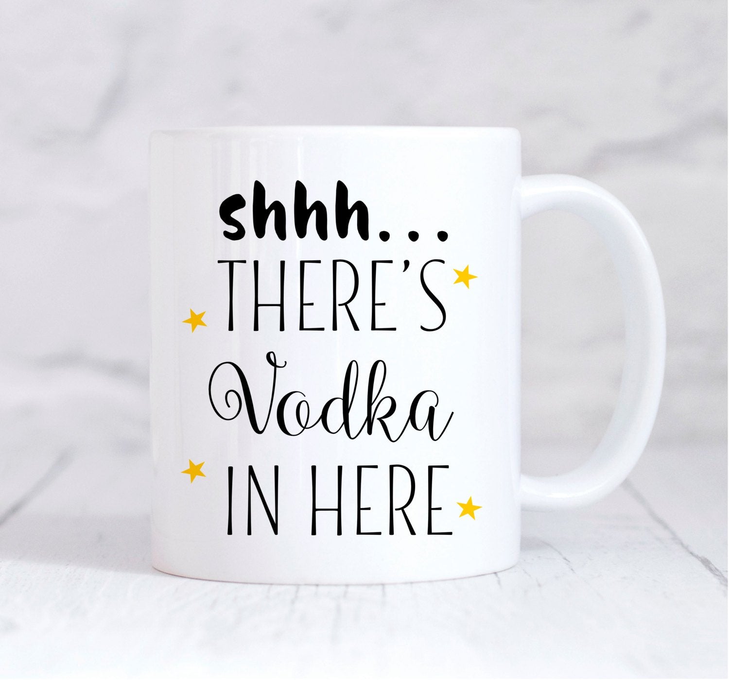 Vodka Lover Coffee mug, Shh There's Vodka in here, funny mug, coffee mug, Vodka Lover, Funny Quote Mug, Gift For Her, Novelty Mug, UK