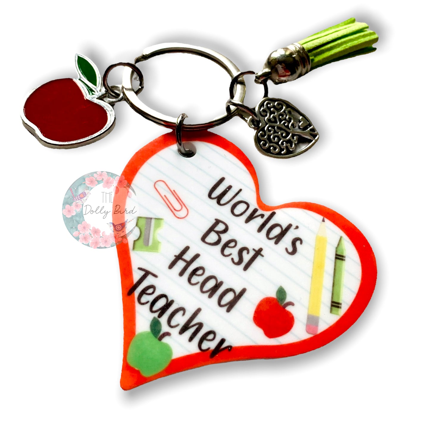 Worlds Best Head Teacher Keyring, Head Teacher  Gift, Thank You Headteacher Gift, Headteacher Keyring, End Of Term Gift